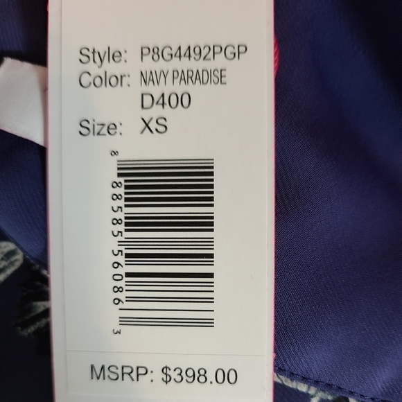 Parker Floral Navy Paradise Ruffled Midi Dress XS NWT - Picture 8 of 9